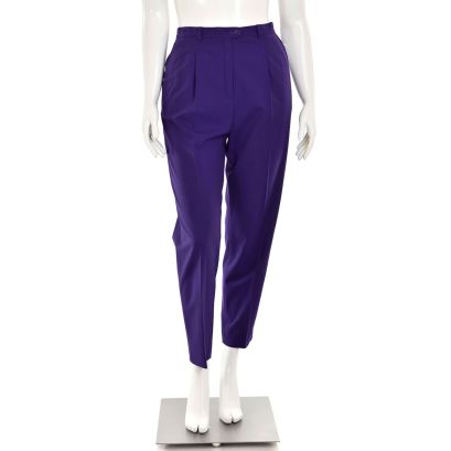 Eggplant Purple Men's Trousers | Flat Front Design