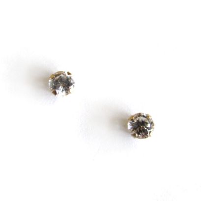 Child's 4.0mm Cubic Zirconia Solitaire and Ball Reversible Stud Earrings in 10K  Gold | Peoples Jewellers
