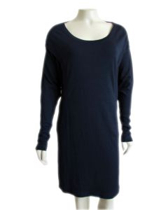 Donna Karan Navy Blue Feather Weight Wool Jersey Tunic Dress
