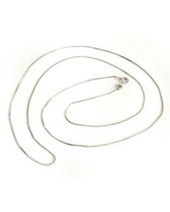 Fine 14K White Box Chain Necklace - 18.75"L x 0.5mm W