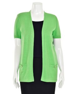 St. John Collection Bright Green Short Sleeve Jacket