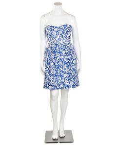 Cynthia Steffe Strapless Blue & White Floral Dress