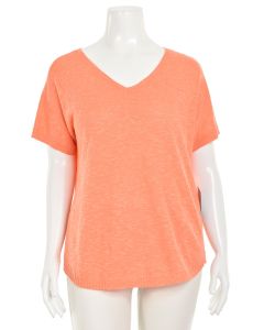 Eileen Fisher Orange Linen Blend Sweater
