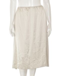 Eileen Fisher Twisted Silk Charmeuse A-Line Skirt in Bone