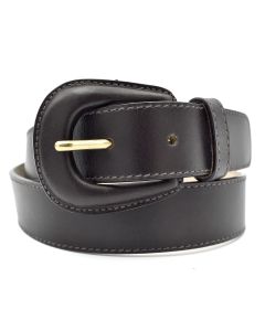 Escada Dark Brown Leather Belt w/ Leather Buckle