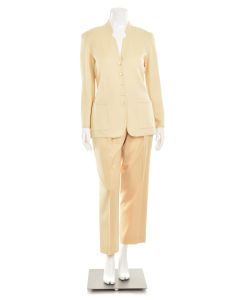 Escada Margaretha Ley 2Pc Ivory Wool Cardigan & Pant Suit