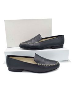 Escada Sport Navy Leather Loafers