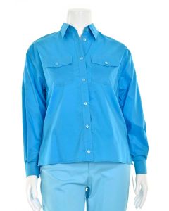 Escada Sport Turquoise Button Up Cotton Shirt