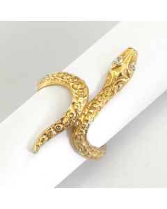 Fine 14k Gold 'Eternal Love' Snake Ring