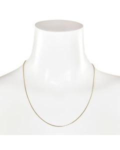 Fine 14k Yellow Gold Box Chain Necklace, 24" Long
