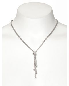 Silpada "Forget Me Knot" Sterling Silver Lariat Necklace