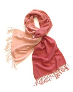 Light Weight Pink Ombre Wool Blend Scarf