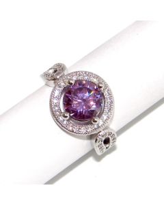 Amethyst Sterling Silver Cocktail Ring