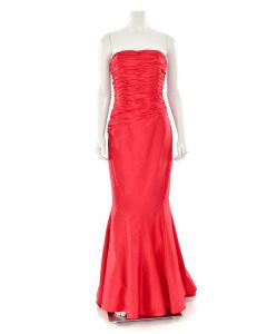 Marisa Baratelli Red Strapless Formal Dress