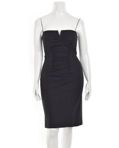 Nicole Miller Collection Black Ruched Cocktail Dress