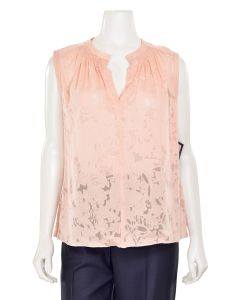 Rebecca Taylor Sleeveless Vic Clip Top in Cameo Pink