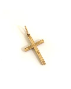 Small 10K Yellow Gold Cross Pendant