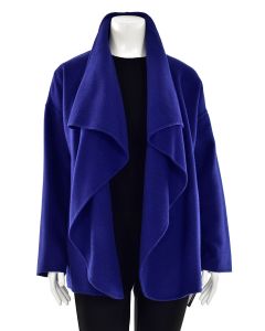 St. John Boutiques Felted Wool/Angora Swing Coat in Ultramarine Blue