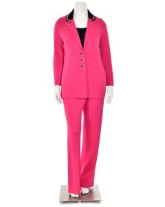 St. John Collection 2Pc Pink Jacket & Pant Suit