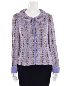 St. John Collection Tweed Jacket in Lavender Multi