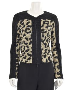 St. John Couture Leopard Print Jacket