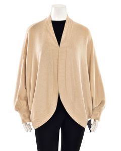 St. John Knits 100% Cashmere Cocoon Cardigan in Latte