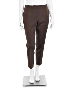 St. John Knits Brown Wool Blend Ankle Cropped Pant