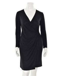 St. John Knits Nordstrom Exclusive Faux Wrap Dress in Caviar