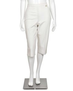 St. John Sport Off-White Cropped Cotton Pants