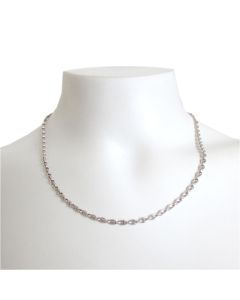 Sterling Silver Mariner Chain Necklace - 18"Long