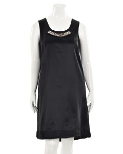 Vera Wang Lavender Label Black Crystal A-Line Dress