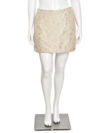 Vera Wang Lavender Label Gold Brocade Ruffle Back Skirt
